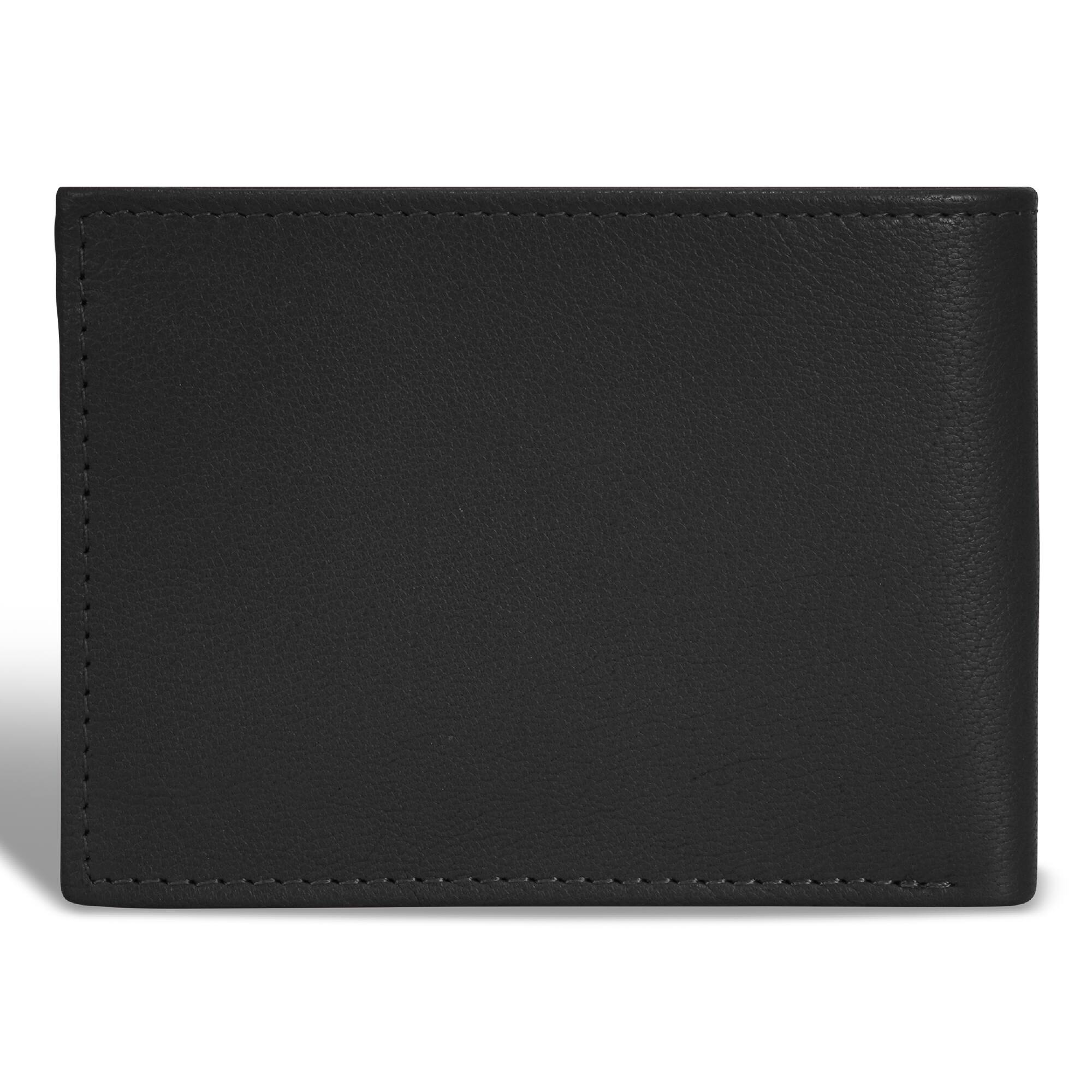Left. Champs - Onyx Collection Leather Access Bi-Fold Wallet - Black.