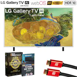 Bundle - LG - 55" Gallery TV with Frame LX7B Mini LED 4K TV 2026 + 4-Year Extended Warranty