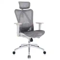 Front. SIHOO - M57 Ergonomic Office Chair with 3D Armrest, Mesh Desk Chair with Lumbar Support, 300lb - Gray.
