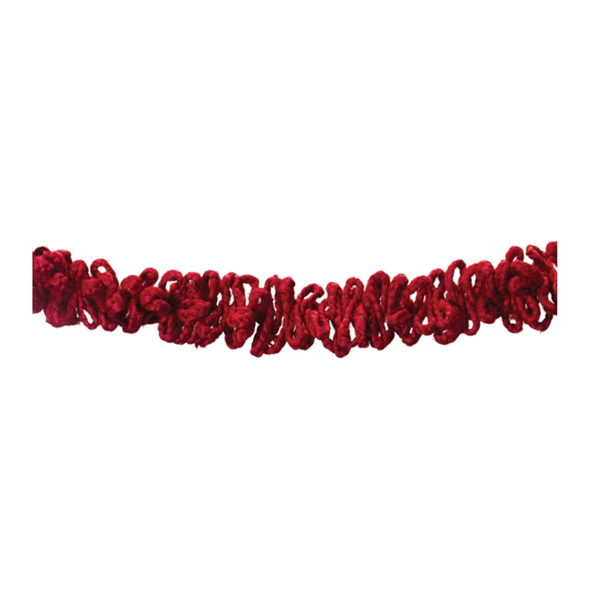 Left. BreeBe - Bunched Jute Garland (Set of 2) - Red.