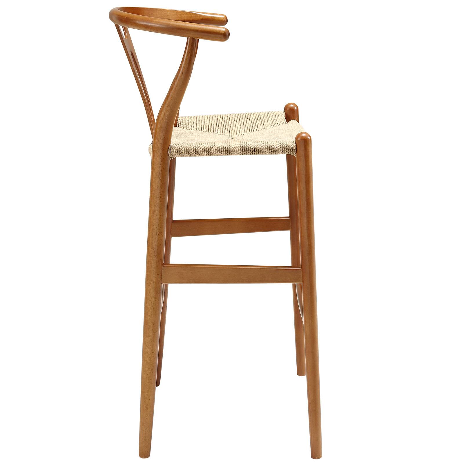 Left. Modway - Amish Wood Bar Stool by Modway - Walnut.