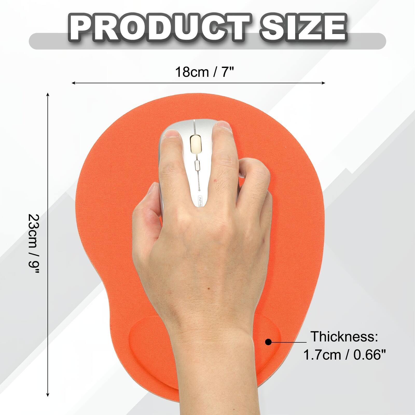 PRODUCT SIZE  
18cm / 7"  
23cm / 9"  
Thickness: 1.7cm / 0.66"