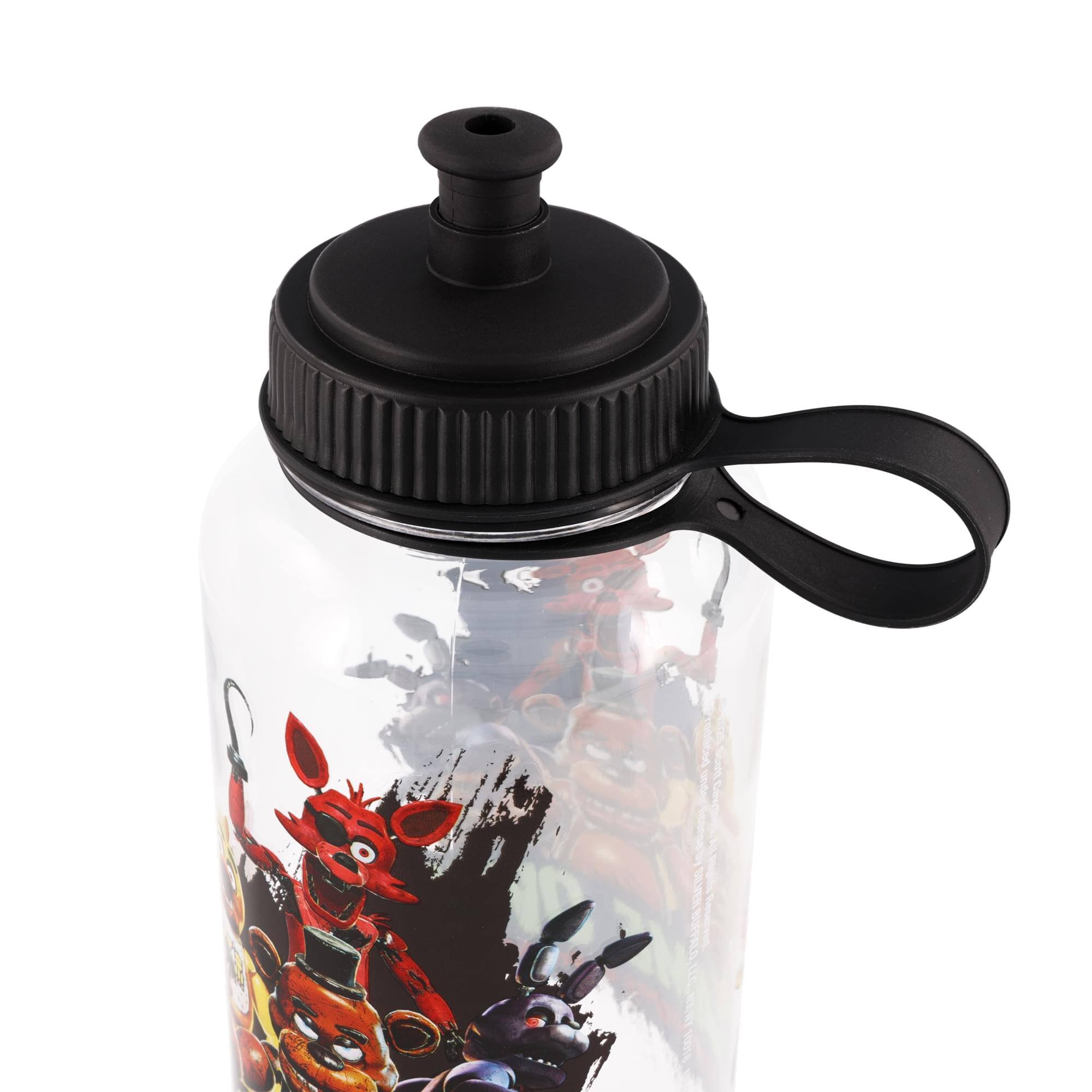 Alt View 10. Silver Buffalo - Five Nights At Freddy's "Game Over" Sports Water Bottle | Holds 40 Ounces - Black.