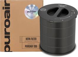 PuroAir - 130i HEPA Filter with CarbonTech 3-Layer Defense – Filters 99.9% of Pollen, Dust, Dander, Smoke & Odors - Black