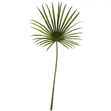 Front. BreeBe - 50'' Fan Palm Spray Artificial Plant (Set of 2) - Green.