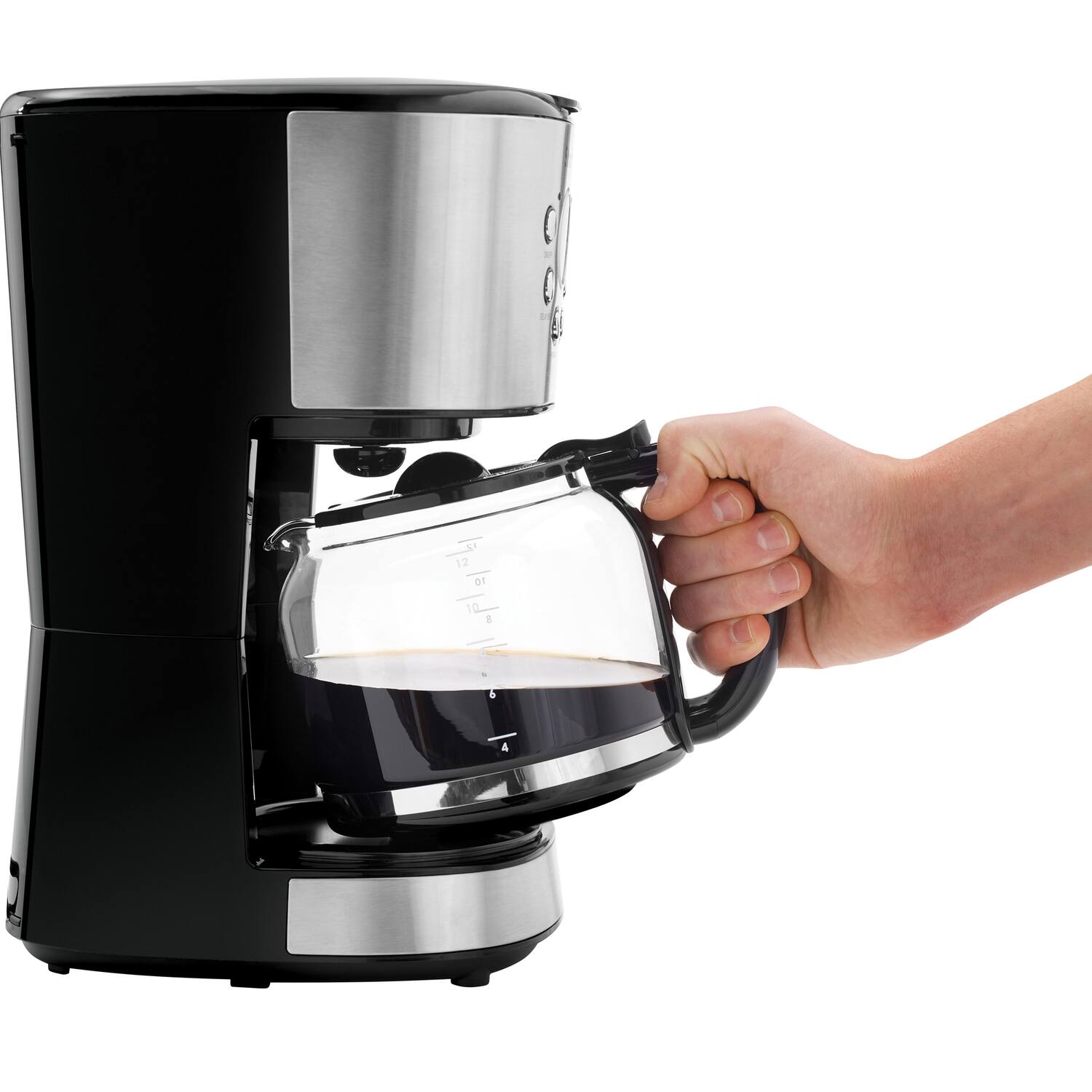 Back. Starfrit - Starfrit 024001-002-0000 900-watt 12-cup Drip Coffee Maker Machine - black.