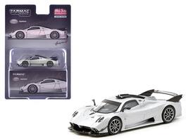 Pagani Huayra R Satin "Global64" Series 1/64 Diecast Model by Tarmac Works - Silver Metallic