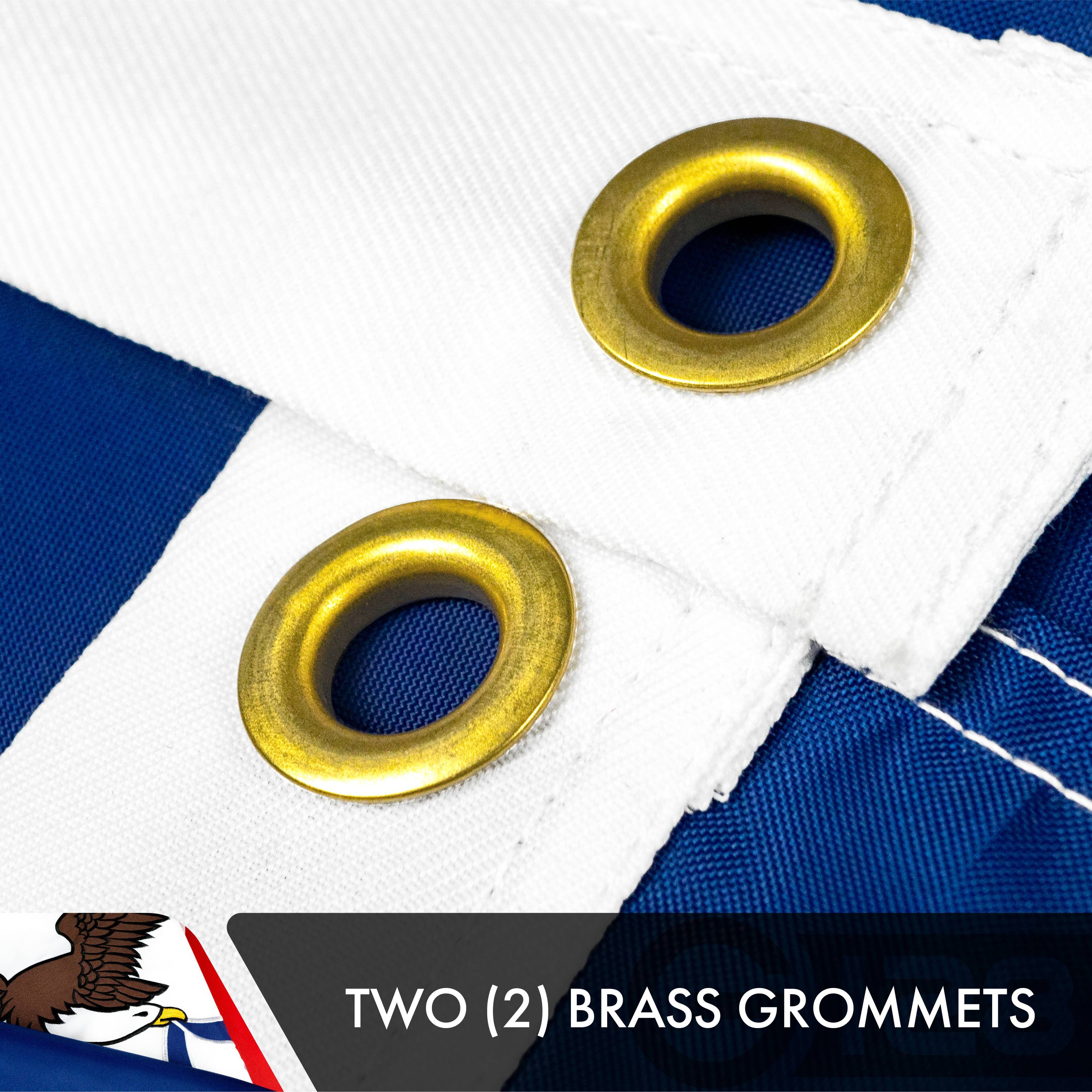 TWO (2) BRASS GROMMETS