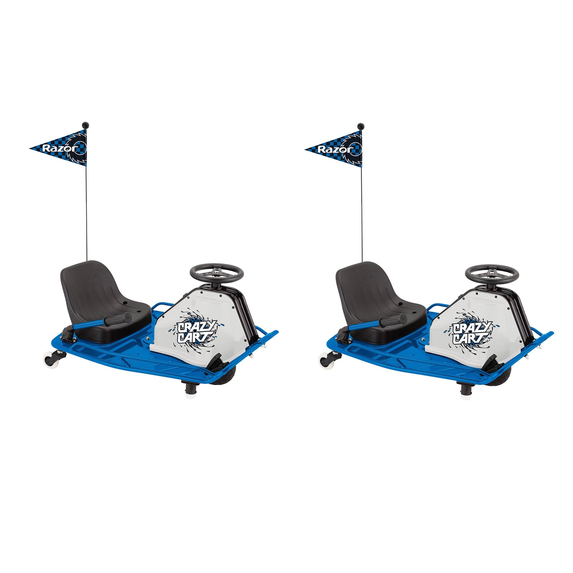Razor - Adult High Torque Motorized Drifting Crazy Cart w Drift Bar (2 Pack) - Blue price history on PriceWatchPro