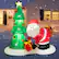 Alt View 2. Costway - 7FT Blowup Christmas Tree with Santa Claus Chased by Dog Inflatable Decoration - Multicolor.