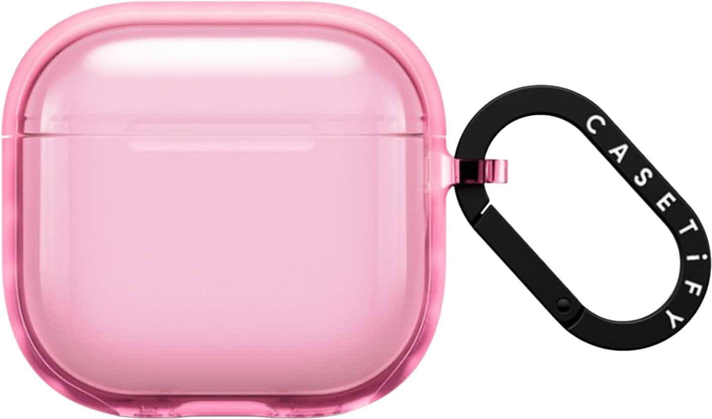 Front. CASETiFY - CASETiFY Impact Airpods Case for Airpods 4 Pink Fizz - Pink.