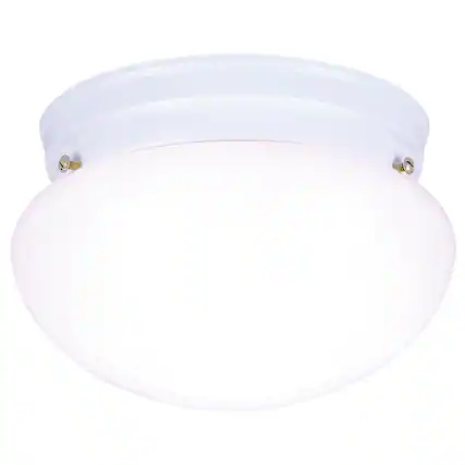 Front. Amber Sporting Goods - WESTINGHOUSE Lighting 66699 Ceiling Fixture, 7-1/2-Inch, White.