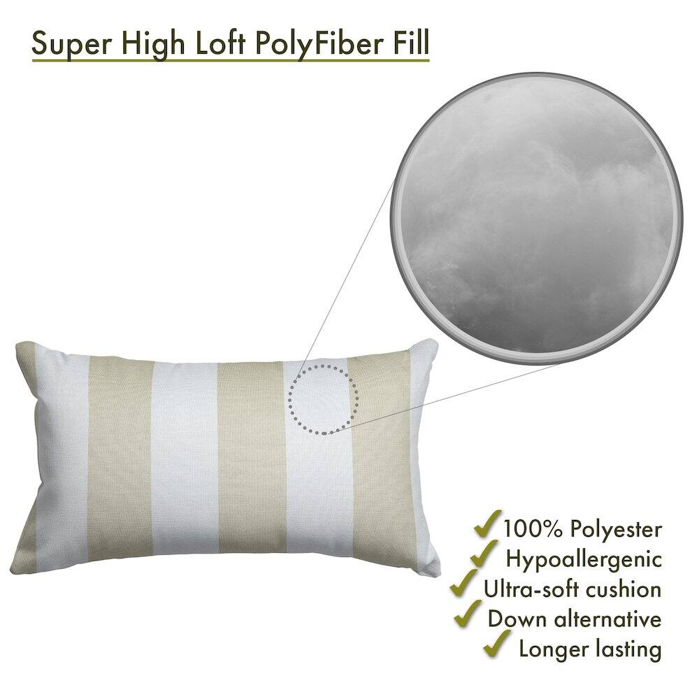 Super High Loft PolyFiber Fill

- 100% Polyester
- Hypoallergenic
- Ultra-soft cushion
- Down alternative
- Longer lasting