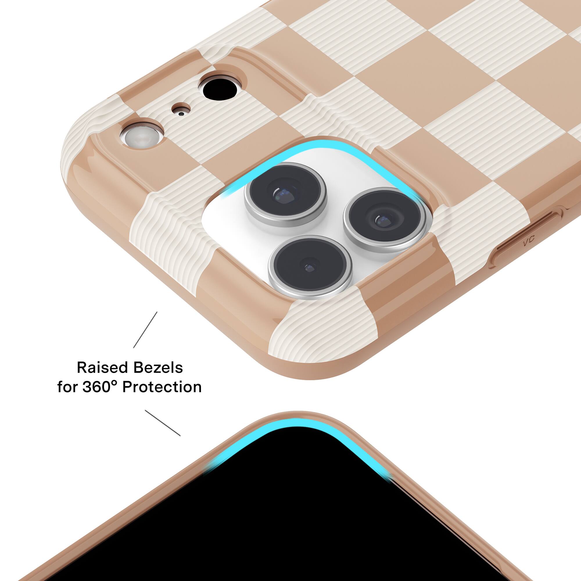 Raised Bezels for 360° Protection