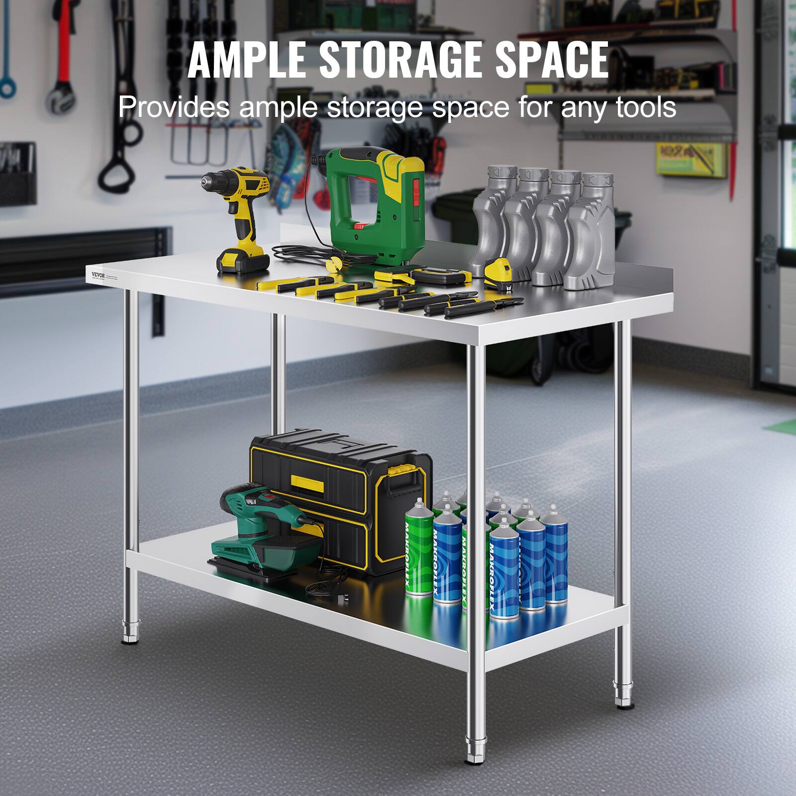 AMPLE STORAGE SPACE  
Provides ample storage space for any tools