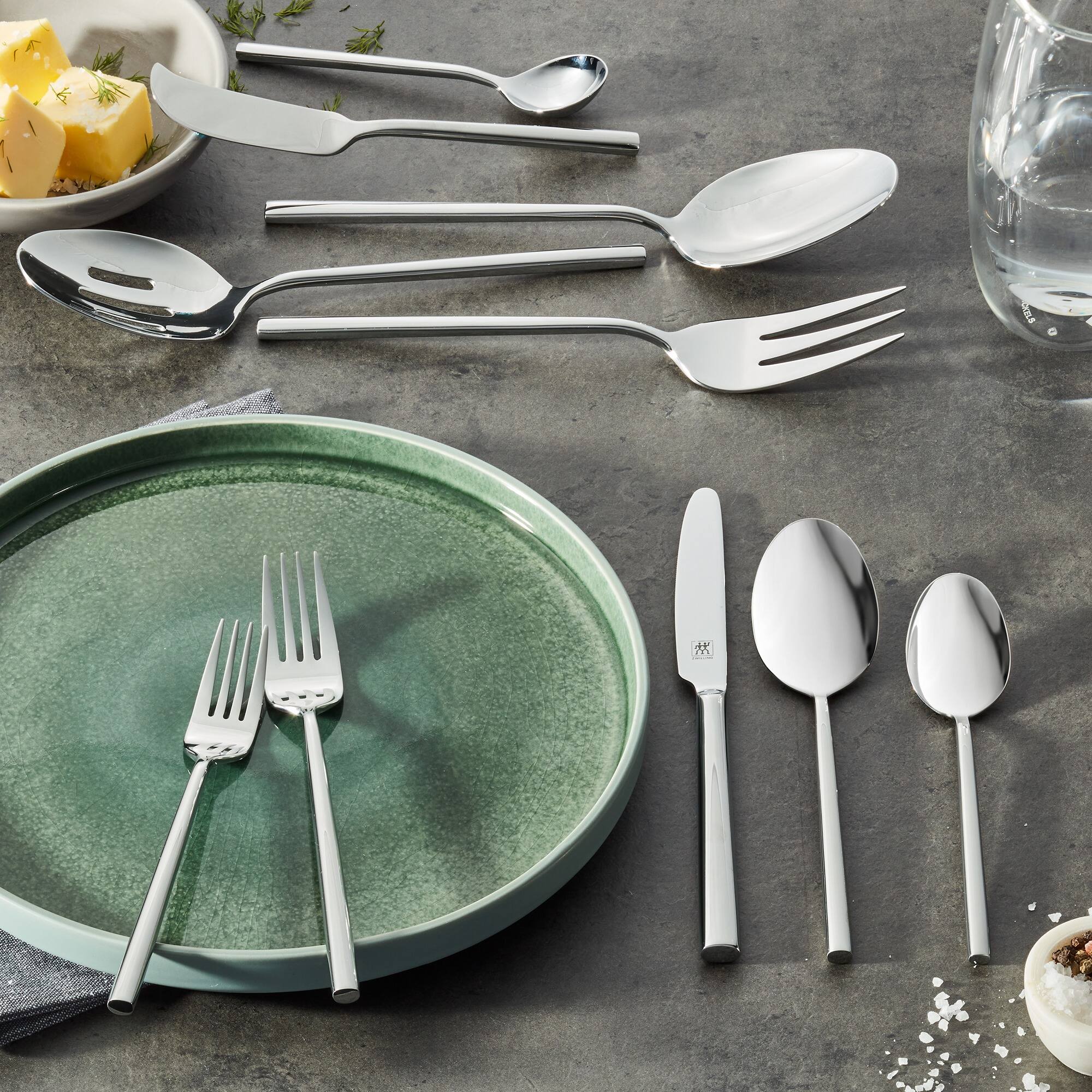 Alt View 2. ZWILLING - ZWILLING Aberdeen 45-pc 18/10 Stainless Steel Flatware Set - Stainless Steel.