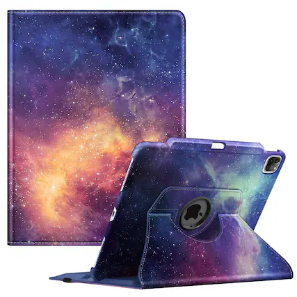 Front. Kitcheniva - Swiveling Stand Case For iPad Pro 12.9 Inch 6th 5th 4th Gen Galaxy - Galaxy.