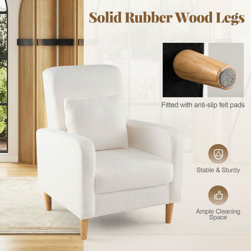 Solid Rubber Wood Legs  
Fitted with anti-slip felt pads  
Stable & Sturdy  
Ample Cleaning Space