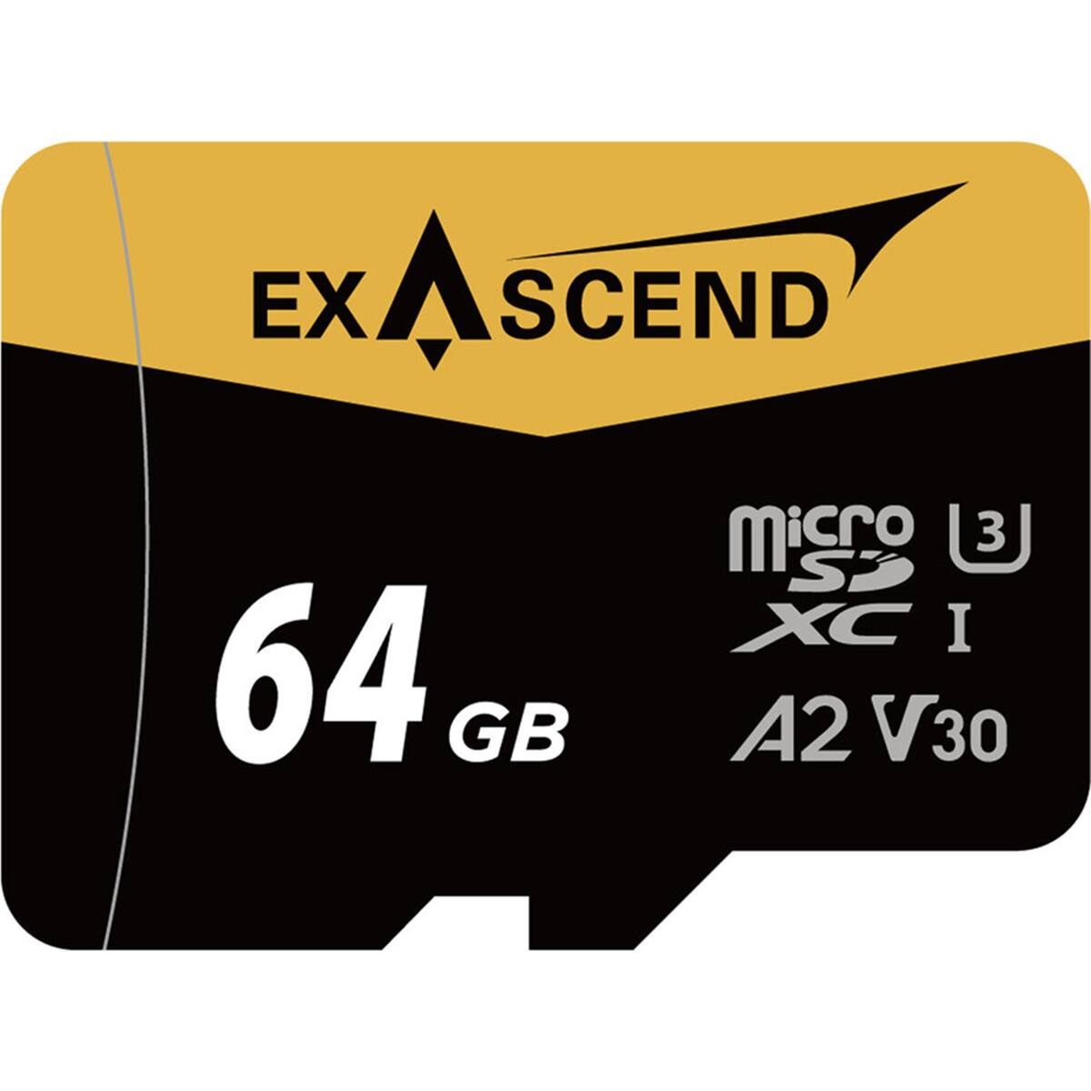 EX ASCEND  
64 GB  
micro SDXC I  
A2 V30