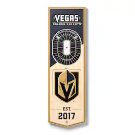 YouTheFan - Vegas Golden Knights 6'' x 19'' 3D StadiumView Banner - Multicolor