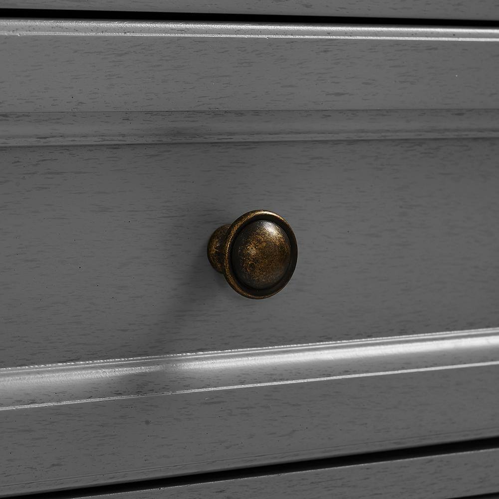 Alt View 4. Crosley Furniture - Tara Linen Storage Cabinet - Gray.