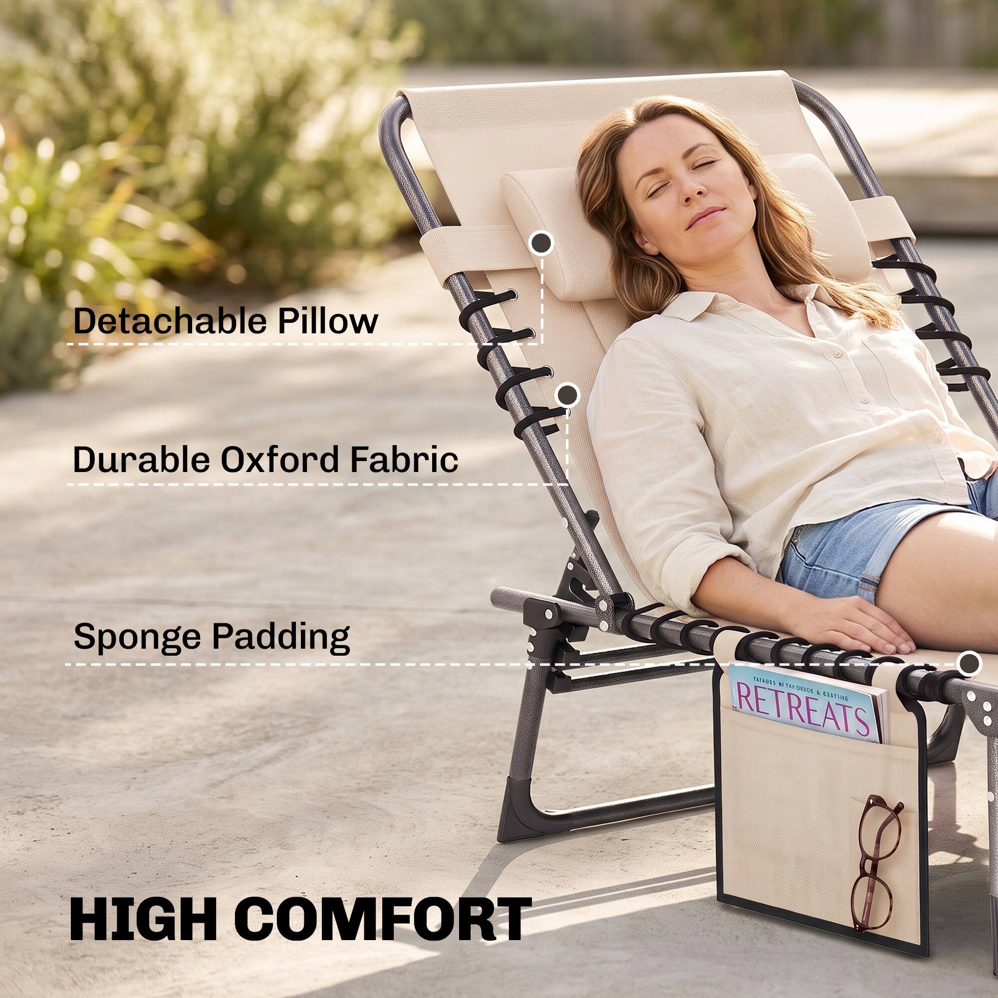 Detachable Pillow  
Durable Oxford Fabric  
Sponge Padding  
HIGH COMFORT