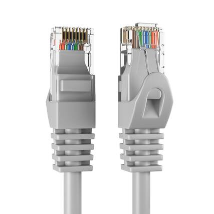 Front. Cables Direct Online - Cat5e Ethernet Cable 3ft, 350MHz UTP LAN Network Patch Cord for PC Modem Router TV Printer Console - Gray.