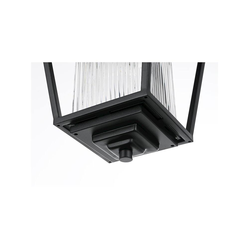 Alt View 1. Elegant Lighting - York 7 inch Outdoor Pendant in Black - Black.
