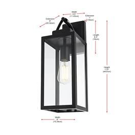 Elegant Lighting - Hilton 7 inch Outdoor Pendant - Black