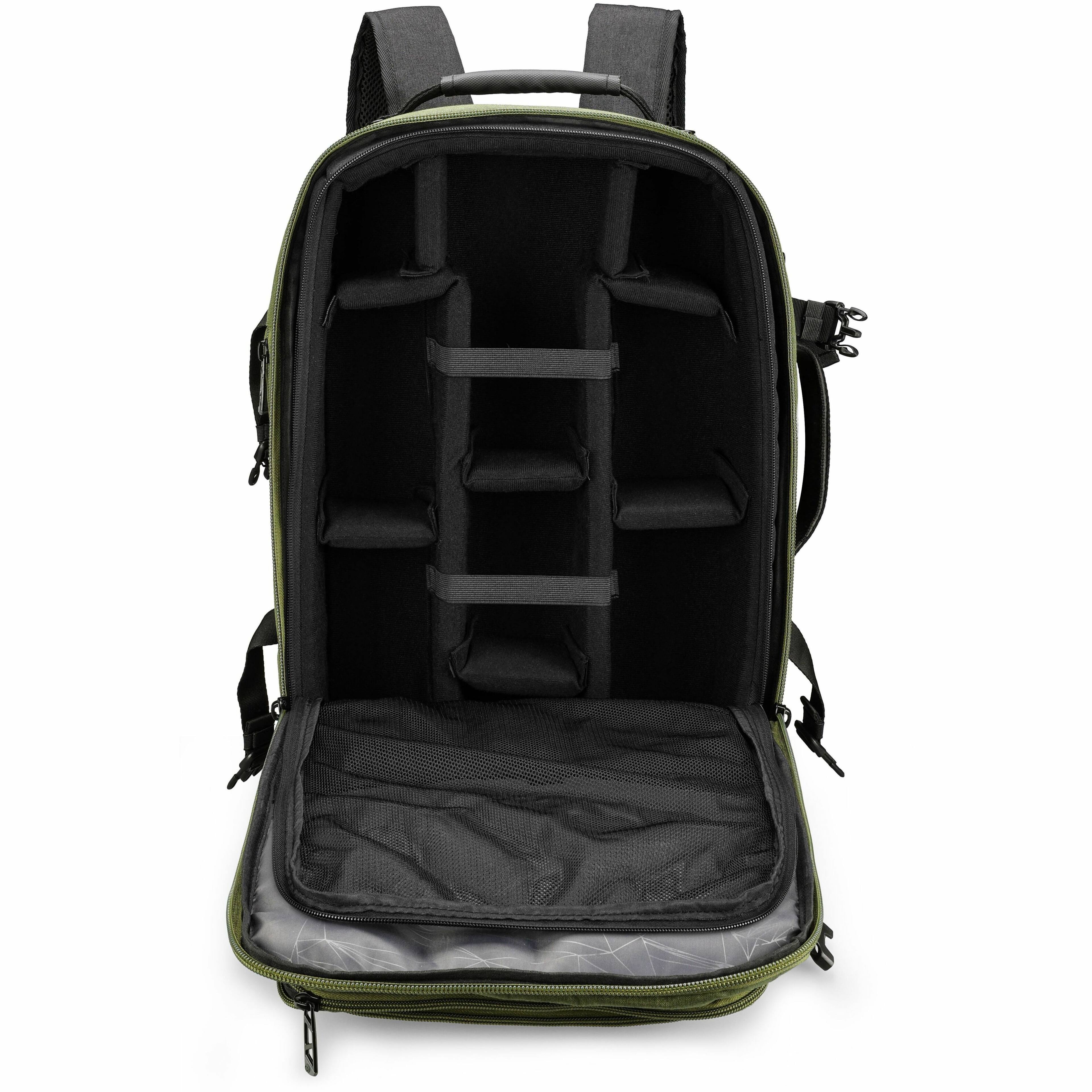 Alt View 30. Swissdigital Design - BERG PRO TSA-Friendly Backpack With USB Charging Port  RFID Protection and Fits Up to 17″ Laptop - Dark Green.