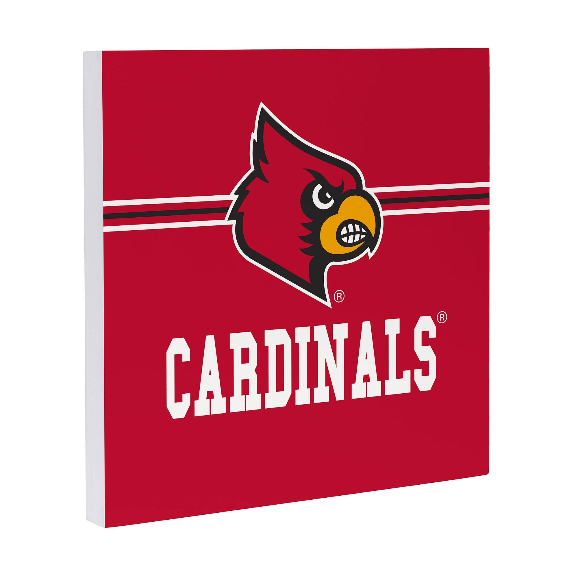 Alt View 1. Evergreen Enterprises - Louisville Cardinals 12" x 12" Wood Wall Sign - Multicolor.