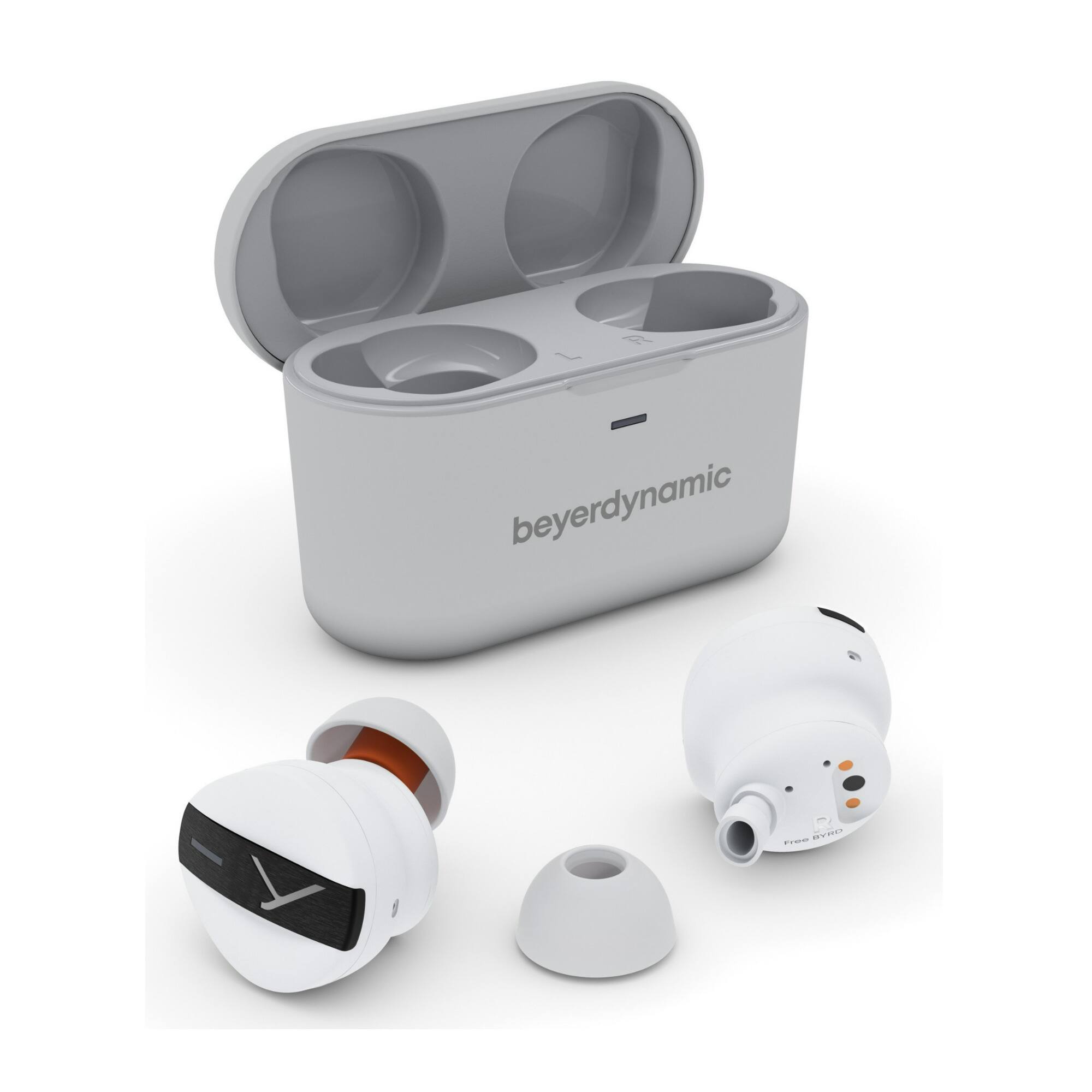 Angle. Beyerdynamic - Beyerdynamic Free BYRD True Wireless Bluetooth In-Ear Headphones with ANC (Gray) - White.