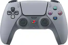 Front. Sony Interactive Entertainment - 30th Anniversary Limited Edition - DualSense Wireless Controller for PS5, PC, Mac & Mobile - Gray.