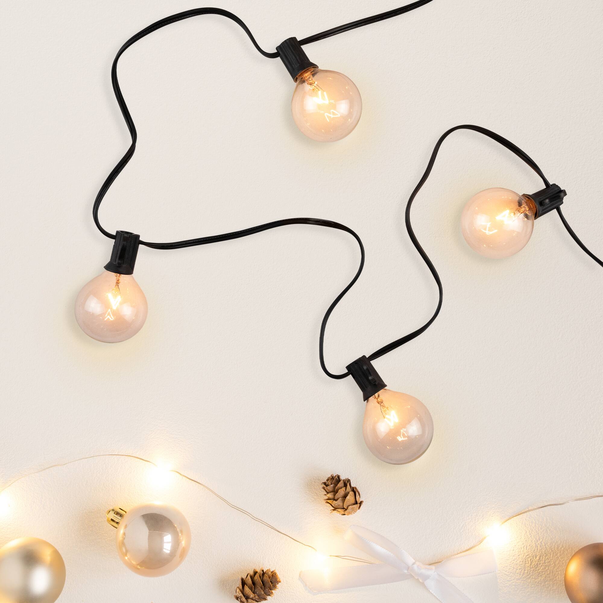 Alt View 1. Northlight - G50 Globe Christmas String Lights - 9' Black Wire - 20ct - Black.