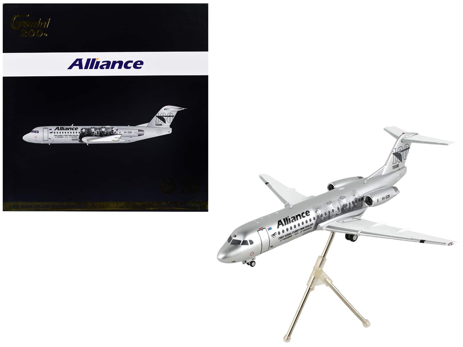 "Fokker F70 Commercial Aircraft ""Alliance Airlines"" Silver Met 1/200 Diecast Model Airplane by GeminiJets" price history on PriceWatchPro