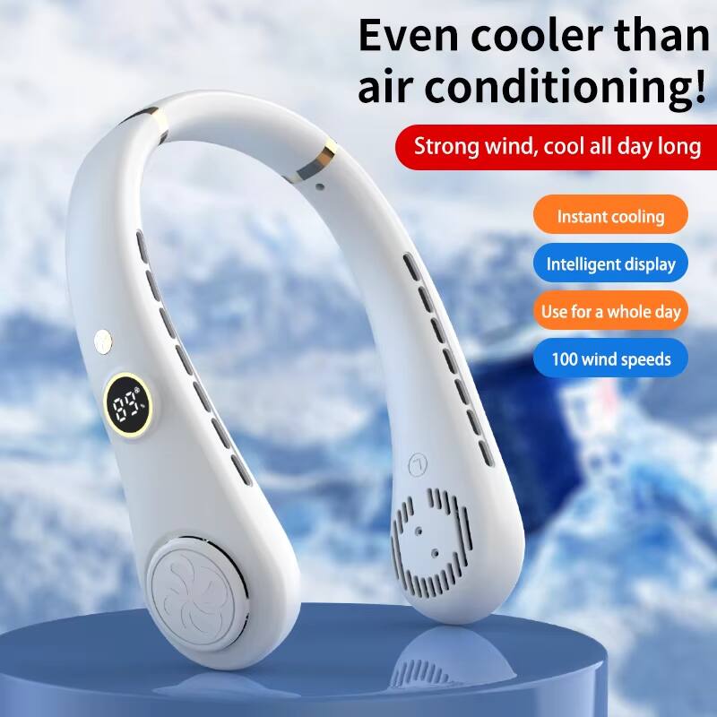 Even cooler than air conditioning!  
Strong wind, cool all day long  
Instant cooling  
Intelligent display  
Use for a whole day  
100 wind speeds