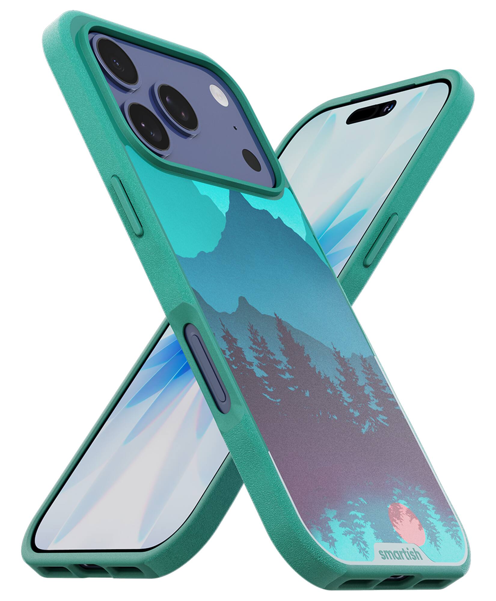 Front. Smartish - Smartish iPhone 17 Pro MagSafe Case - Gripmunk Protective Slim Grip Magnetic Cover - Moving Mountains - Moving Mountains.