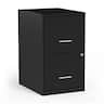 Staples - 2-Drawer Vertical File Cabinet, Letter Size, Lockable, 24.1"H x 14.3"W x 18"D - Black