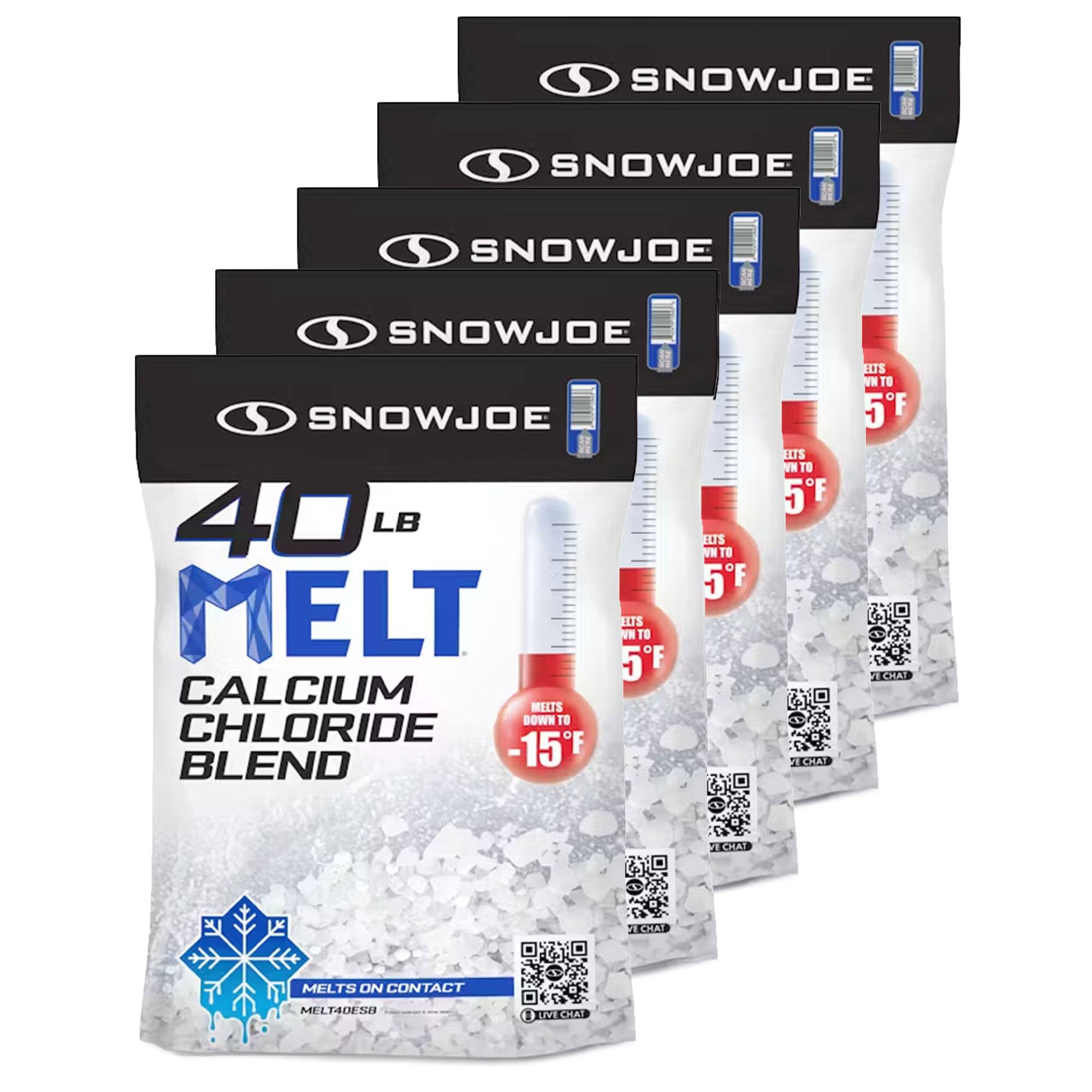 SNOWJOE SNOWJOE SNOWJOE SNOWJOE SNOWJOE  
40 LB MELT  
CALCIUM CHLORIDE BLEND  
-15°F  
MELTS ON CONTACT  
MELT-DE2088