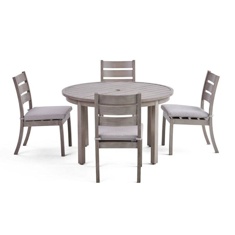 Alt View 1. Yardbird® - Eden 5 Piece Round Dining Set - Silver.