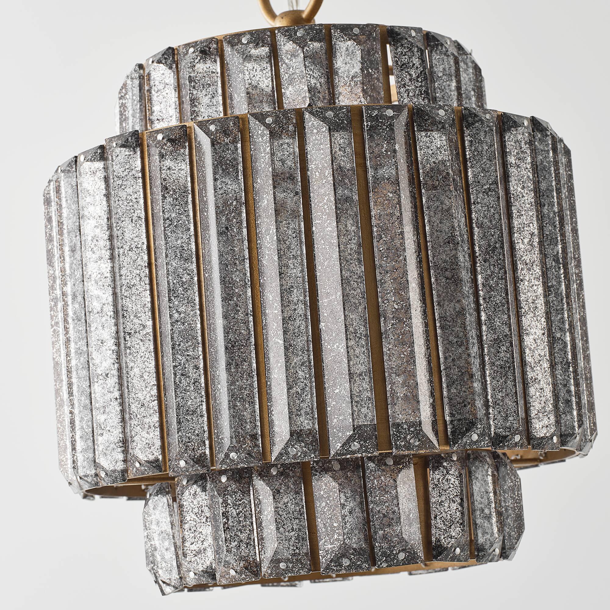 Alt View 5. Vaczon - 1-Light 9.8-Inch Crystal Mini Modern Hanging Pendant Light Ceiling Fixture with Adjustable Chain for Kitchen Island - Gold.