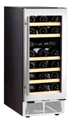 Electactic - 28 Bottle Dual Zone Wine Cooler, 15 Inch, 41-54℉/54-68℉, Built-in - Black