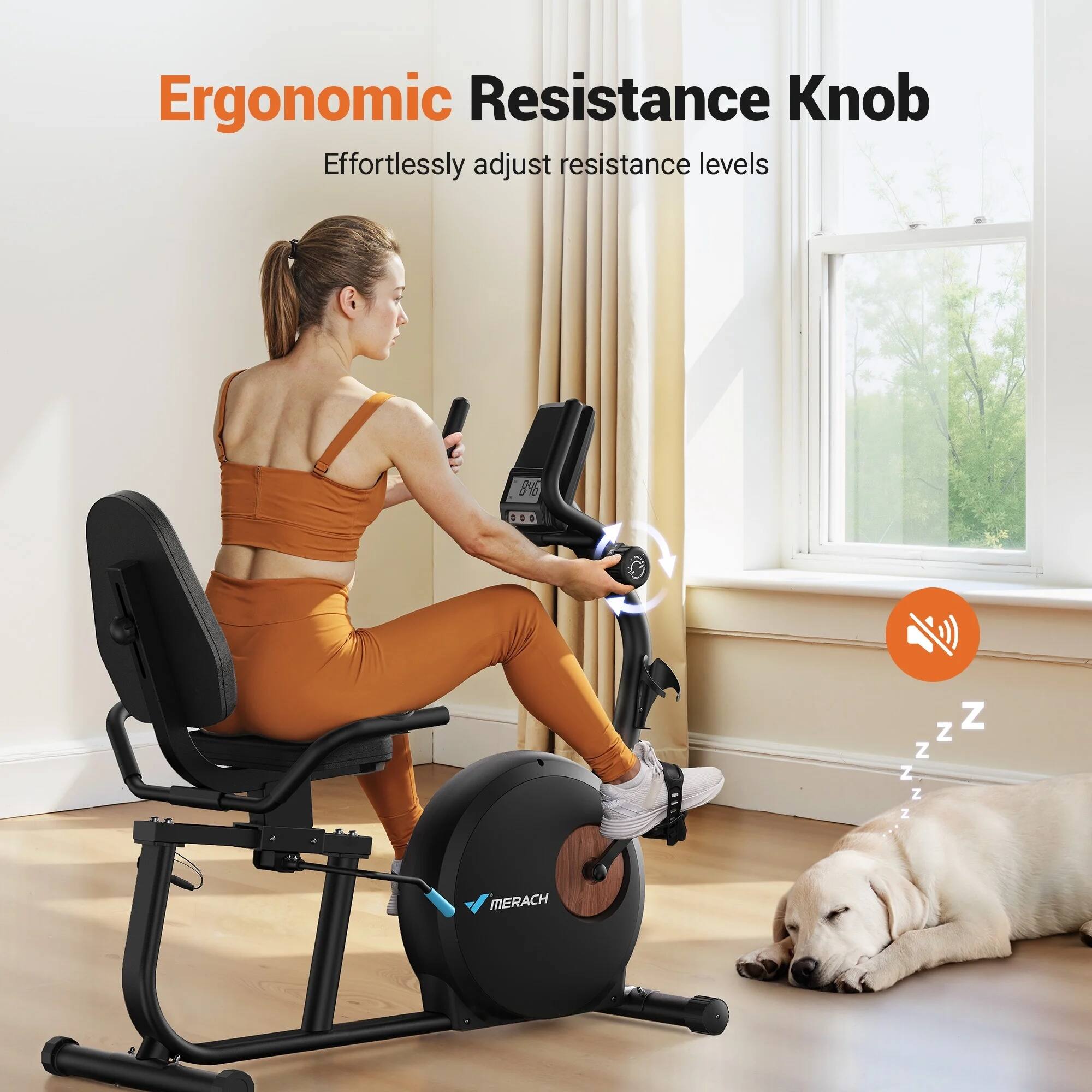 Ergonomic Resistance Knob  
Effortlessly adjust resistance levels