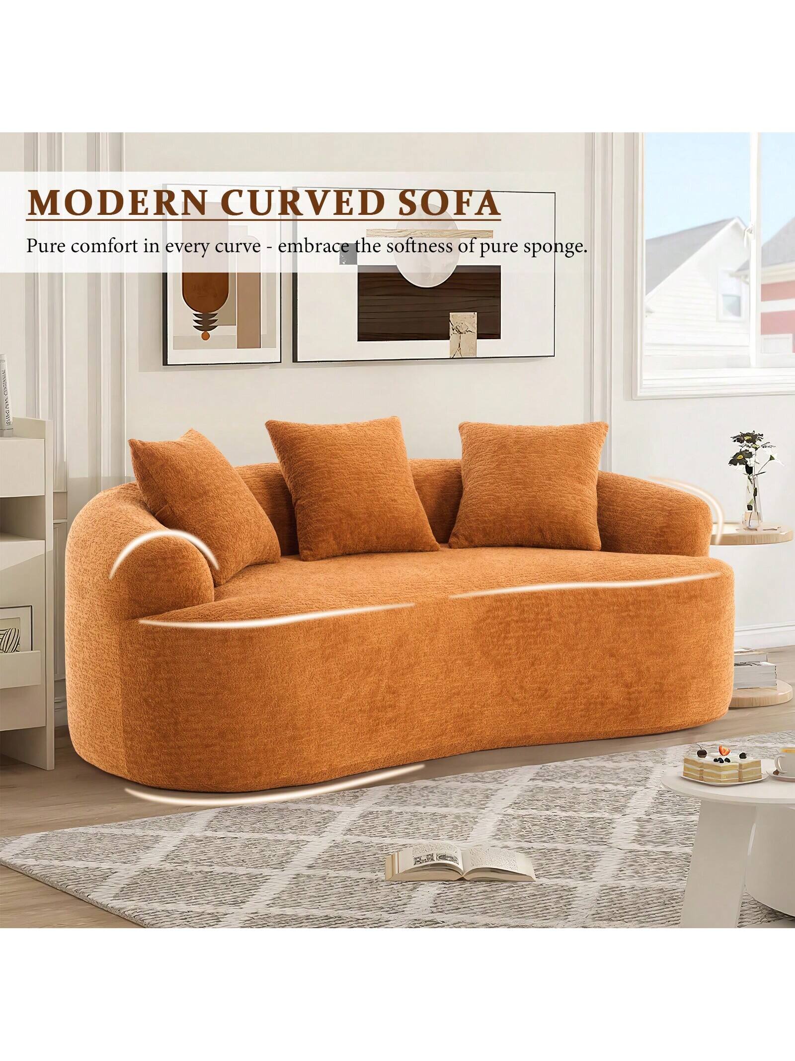 MODERN CURVED SOFA  
Pure comfort in every curve - embrace the softness of pure sponge.