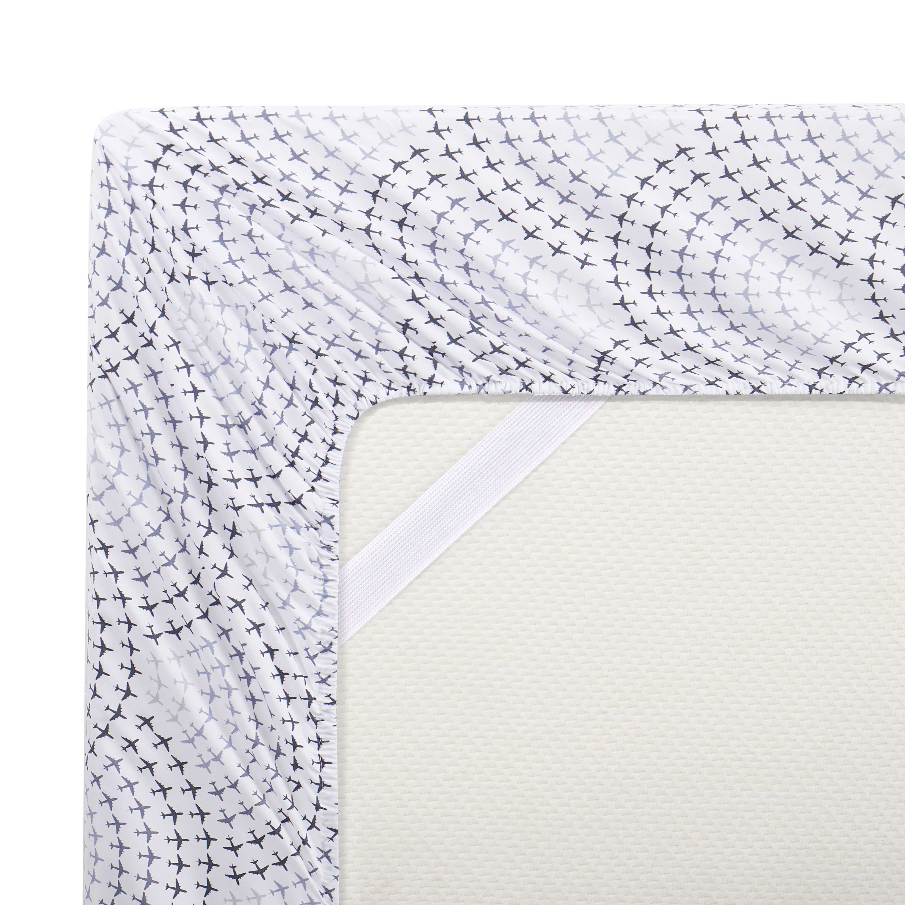 Back. Sweet Home Collection - Kids' Printed Classic & Bright Ultra Soft Microfiber Sheet Sets - Full - Airplanes.