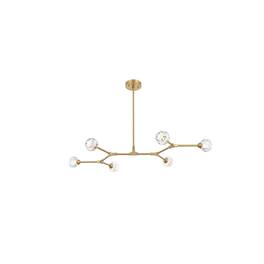 Elegant Lighting - Zayne 6 Light Pendant in Gold - Gold And Clear