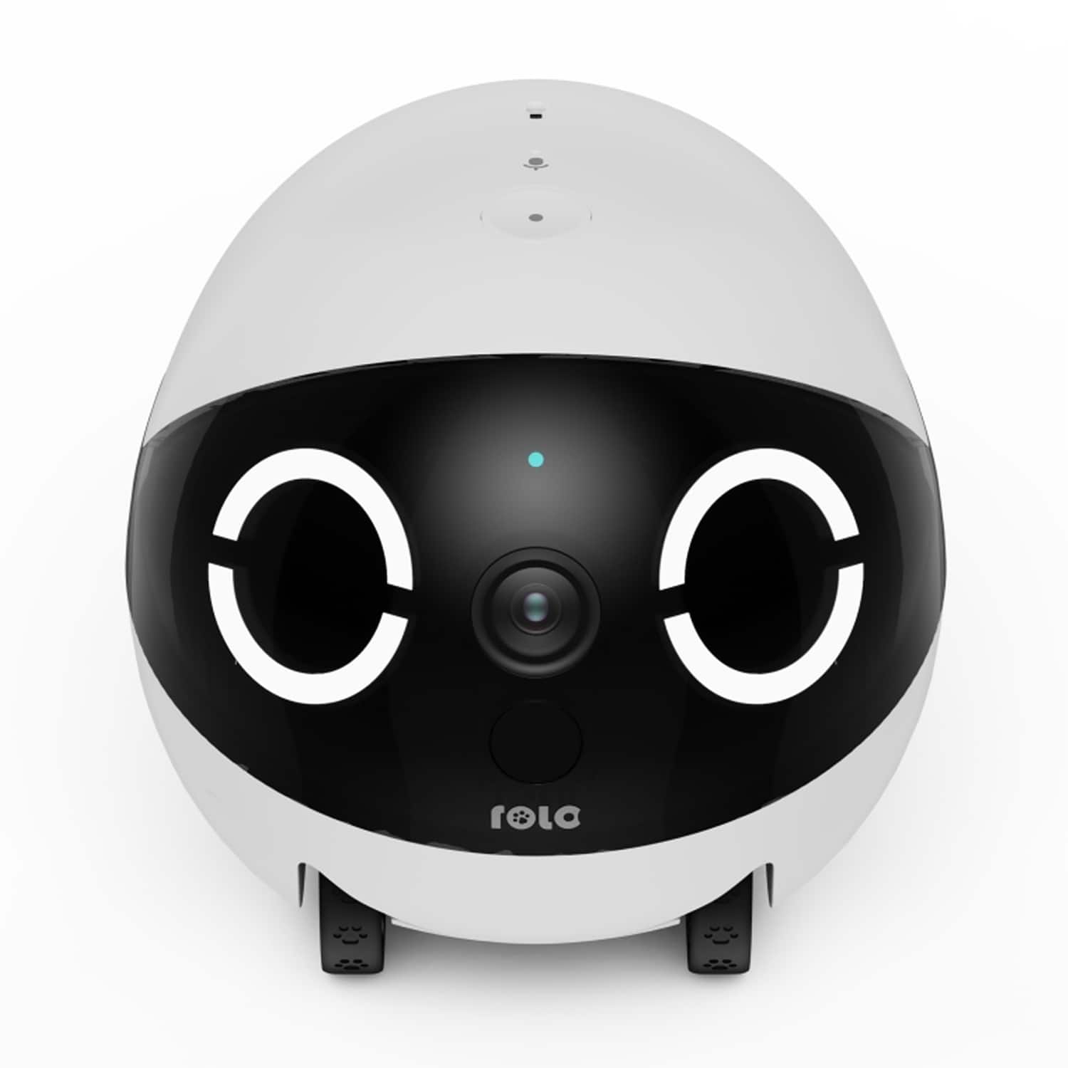 Front. Enabot - ROLA Mini Companion Robot 2K QHD Camera, Built-in Call Button, 2-Way Voice - White.