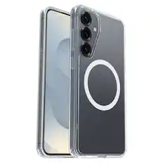 Front. OtterBox - Symmetry Series Hard Shell with Magnets for Samsung Galaxy S25+ - Clear.