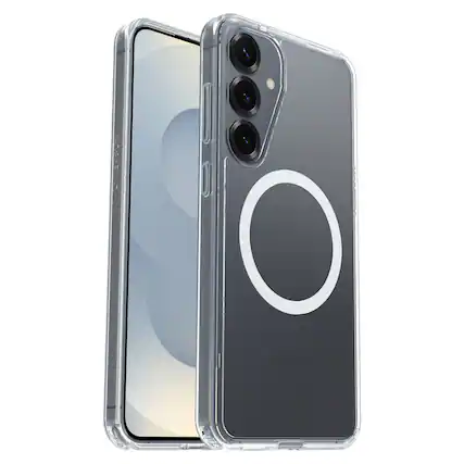 Front. OtterBox - Symmetry Series Hard Shell with Magnets for Samsung Galaxy S25+ - Clear.