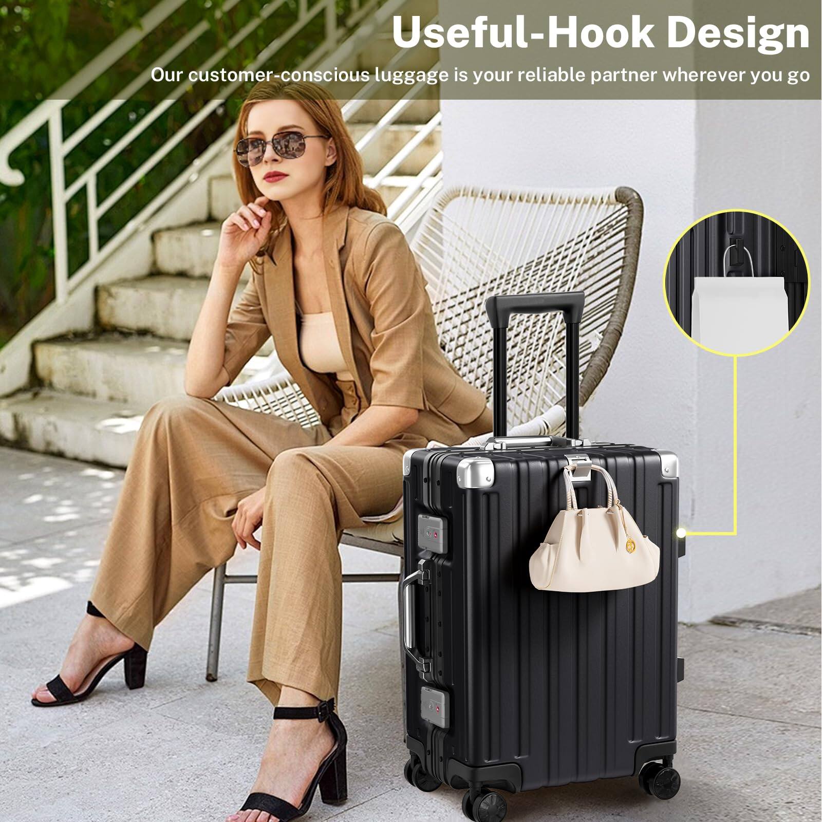 Useful-Hook Design  
Our customer-conscious luggage is your reliable partner wherever you go